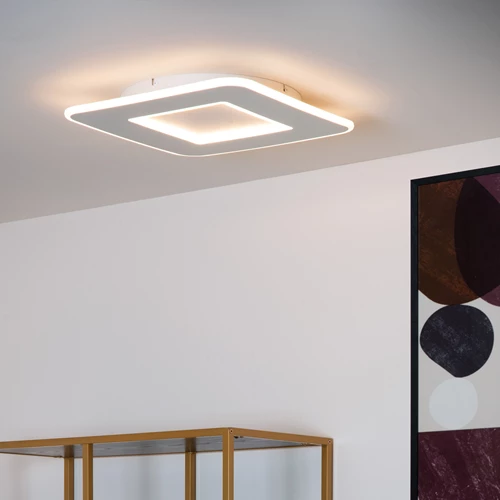Lucide AXELLE - Deckenleuchte - LED 3 StepDim - 1x24W 2700K - Weiß - Atmosphäre 1